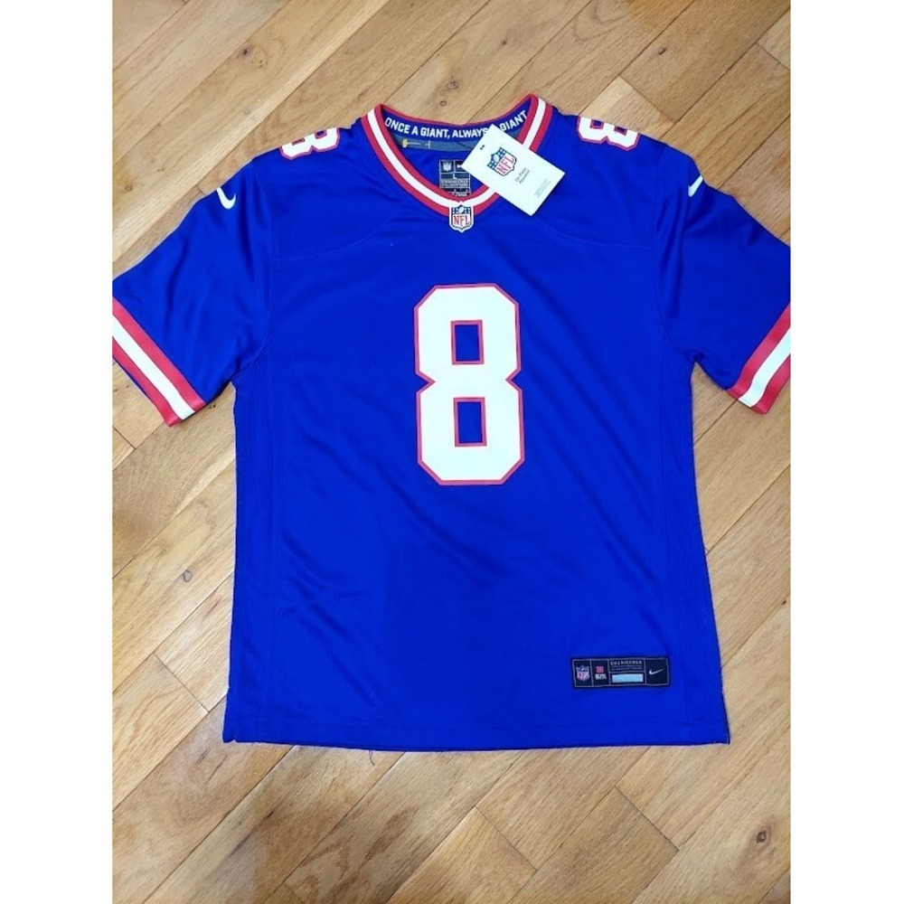 Nike Daniel Jones #8 Jersey New York Giants Blue Youth Size L 14/16 New